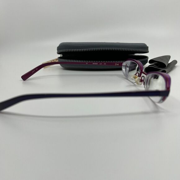 MIKLI M0626 Eyeglasses Half Rimless Frame Purple 52-17-134 H6410 - Picture 5 of 8